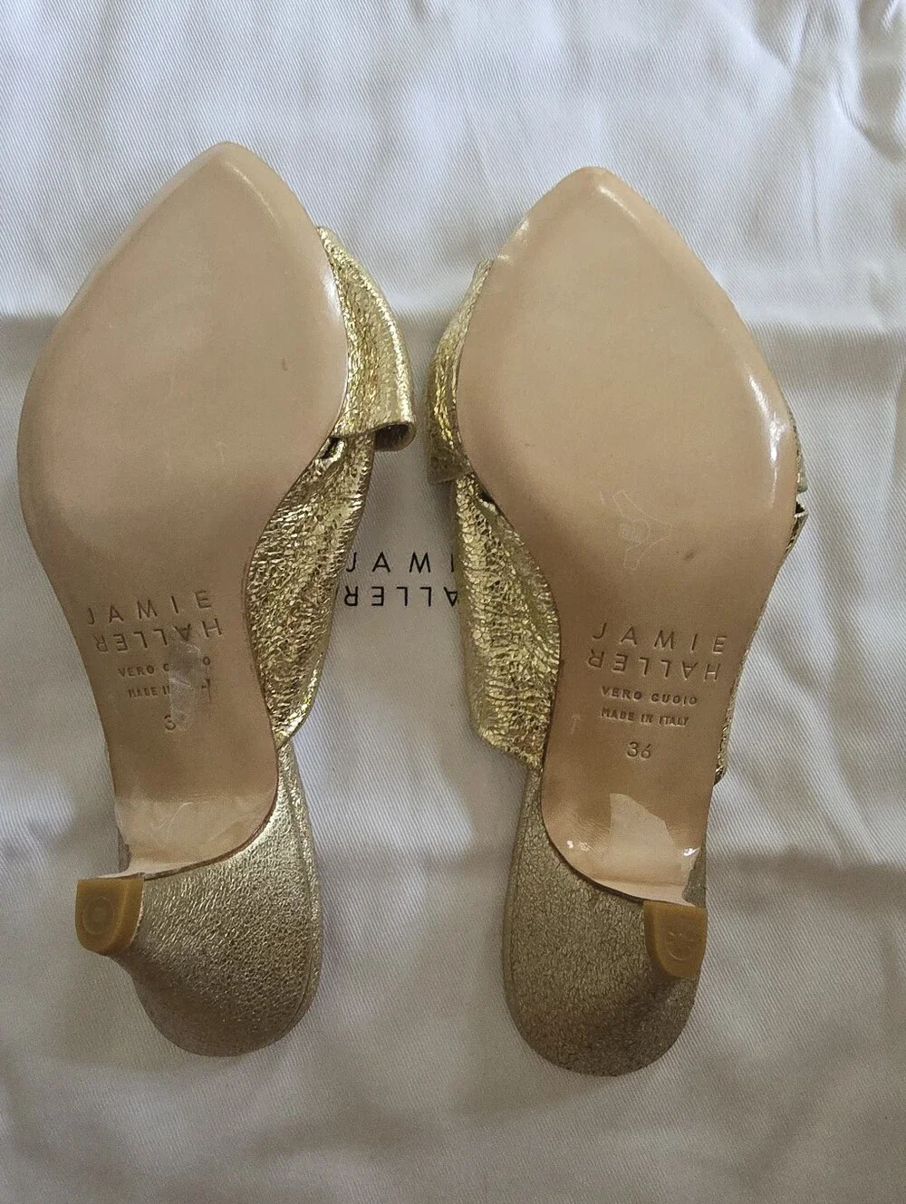 Jamie Haller The Knot Heel In Gold